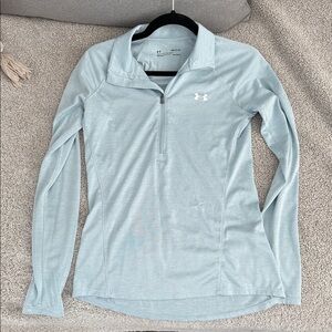 UA Baby Blue Heatgear Zip